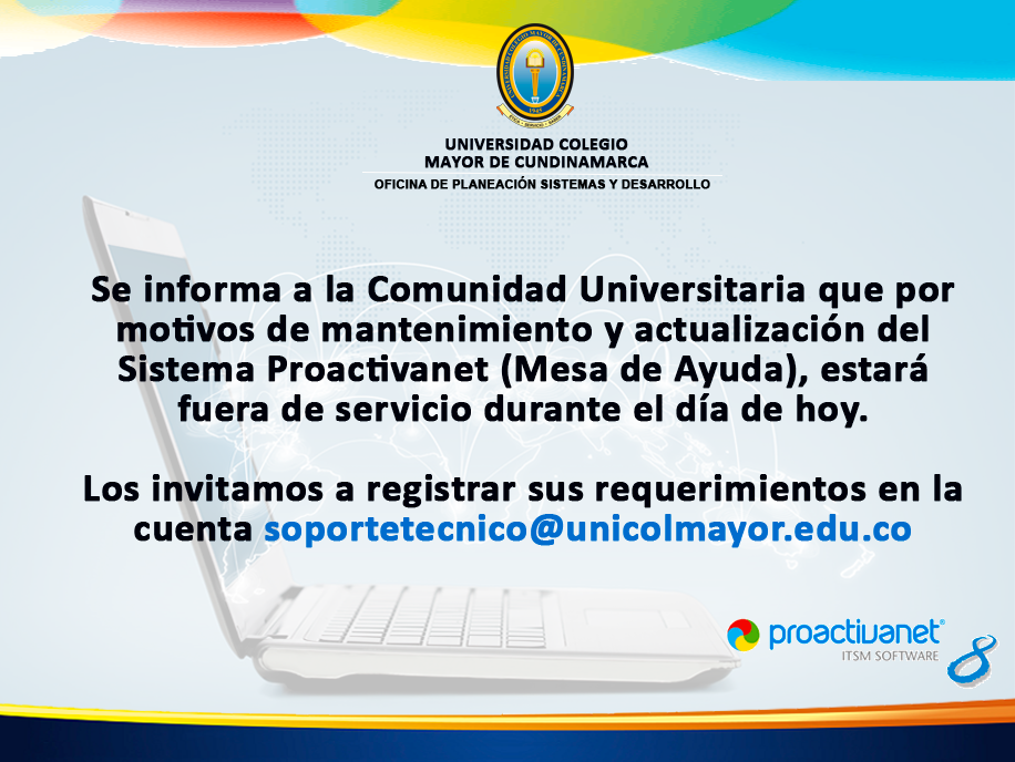 Mensaje Mesa Ayuda